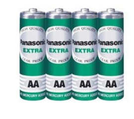 ถ่านพานาโซนิค เอ็กตร้า ขนาด AA 1.5 โวลต์ แพ็ค 4 (Panasonic Extra AA Battery R6ST/4SL)