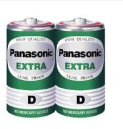ถ่านพานาโซนิค เอ็กซ์ตร้าเขียว ขนาด D แพ็ค 2 ก้อน (Panasonic Extra D R20ST/2SL)